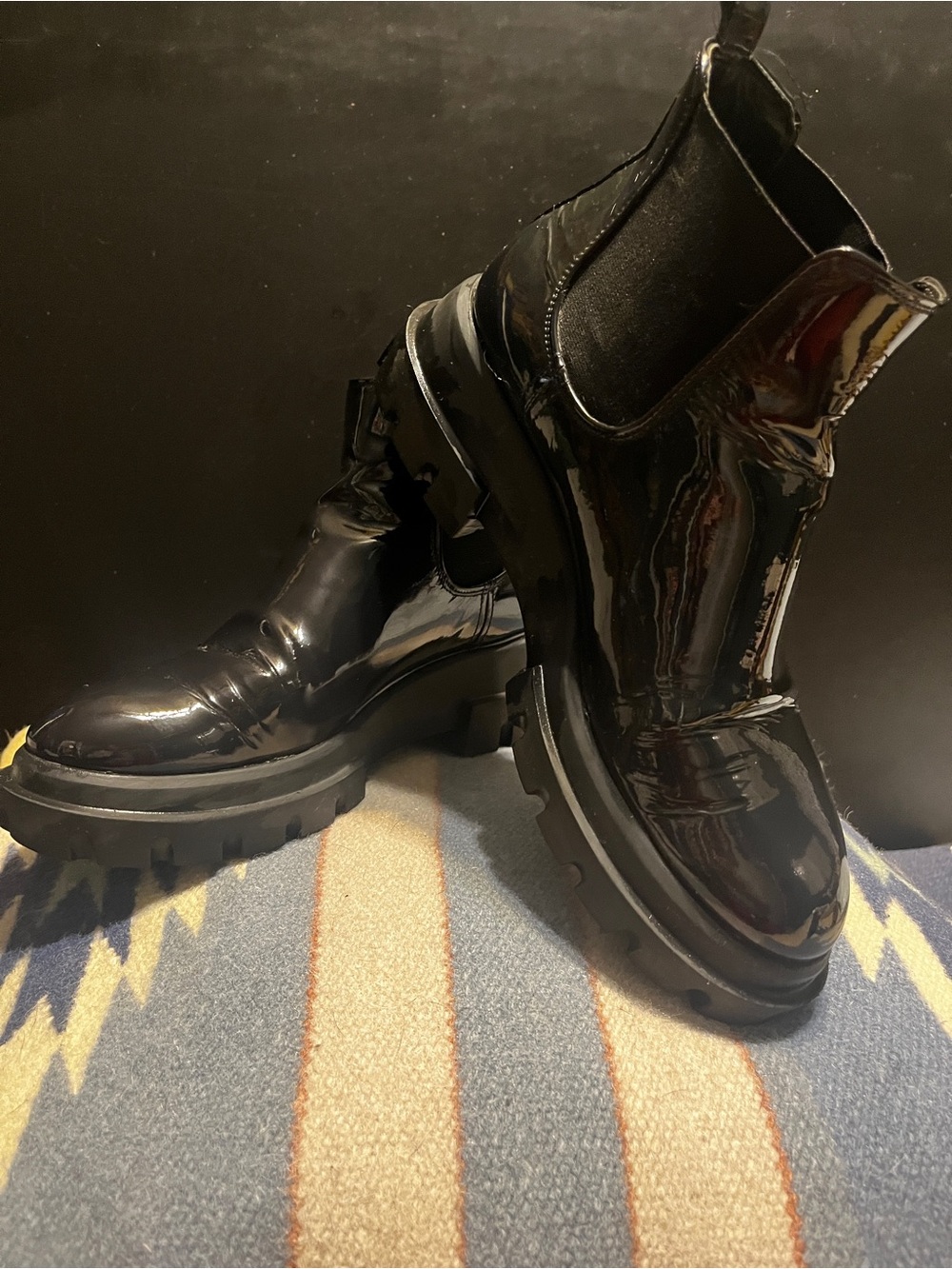AGL Italian made Women’s Black Patent Boots